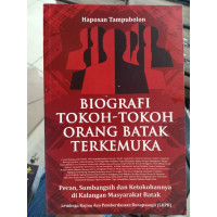 Biografi Tokoh-Tokoh Orang Batak Terkemuka